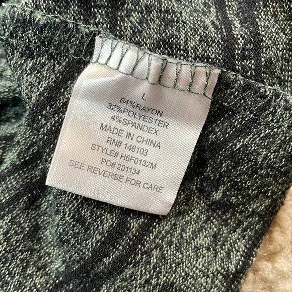 Stripes - Forest Green and Black Striped Long Sleeve Shirt - Picture 5 of 7